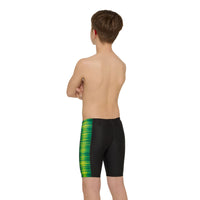 Pipeline Green Panelled Mid Jammer Junior Swimming Shorts