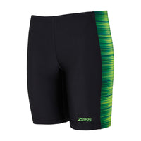 Pipeline Green Panelled Mid Jammer Junior Swimming Shorts