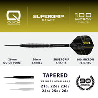NX90 Black Edition 90% Tungsten - Quick Point Darts
