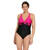 Inferno Panel Crossback Swimsuit Womens