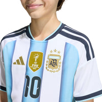 Argentina 26 Home Messi Football Shirt Jnr