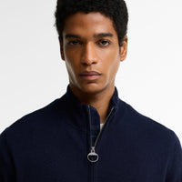Ronson Tartan Trim Half Zip Sweater