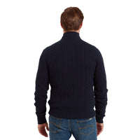 Calton Cotton Cashmere Cable 1/4 Zip Jumper