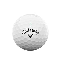 A Callaway Chrome Soft 22 golf ball in white.