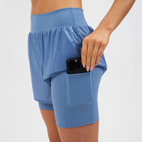 2 in 1 Functional Rip Stop Running Shorts Women's