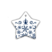 Falkirk Crest Ceramic Star Christmas Tree Decoration