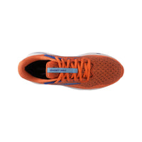 Brooks Ghost max running shoe in red/orange.