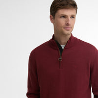 Cotton Half Zip Knitted Jumper