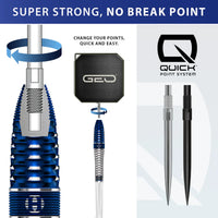 Geo 03 Bomb 90% Quick Point Darts - Steel Tip Darts