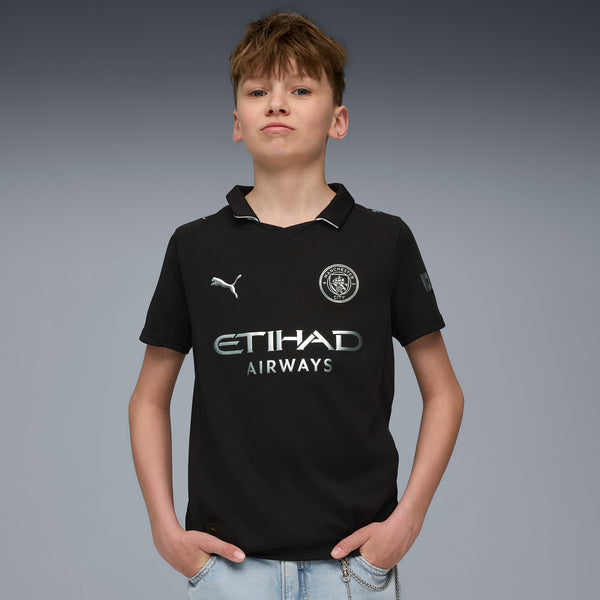 T-shirt Sports - REPLICA AWAY MCFC Puma 黒シャツL AIRWAYS ETIHAD PUMA - black/black puma ウェア
