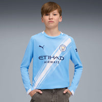 Man City 25/26 Home L/S Football Shirt Jnr