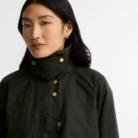 Kirklees Checked Long Wax Jacket Womens