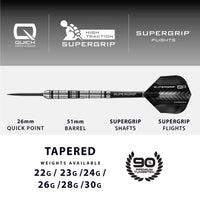 Supergrip QP 90% Quick Point Darts - Steel Tip Darts