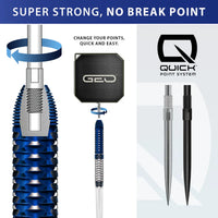Geo 01 Parallel 90% Quick Point Darts - Steel Tip Darts