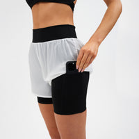 2 in 1 Functional Rip Stop Running Shorts Women's