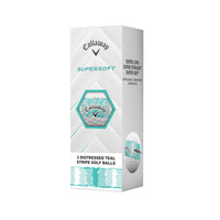 Supersoft Distressed Stripe Teal Golf Balls