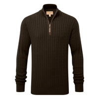 Calton Cotton Cashmere Cable 1/4 Zip Jumper