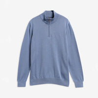 Cotton Half Zip Knitted Jumper