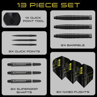 NX90 Black Edition 90% Tungsten - Quick Point Darts