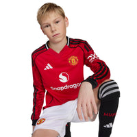 Man Utd 25/26 Home L/S Football Shirt Jnr