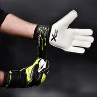 Precision GK junior fusion X flat cut finger protection goalkeeper gloves.