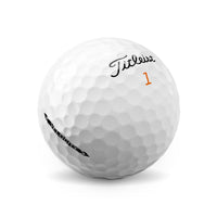 A Titleist Velocity 2022 golf ball in white.
