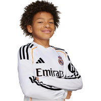 Real Madrid 25/26 Home L/S Football Shirt Jnr