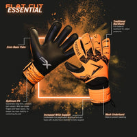 Junior Fusion X Flat Cut Essential Goal Keeper Gloves