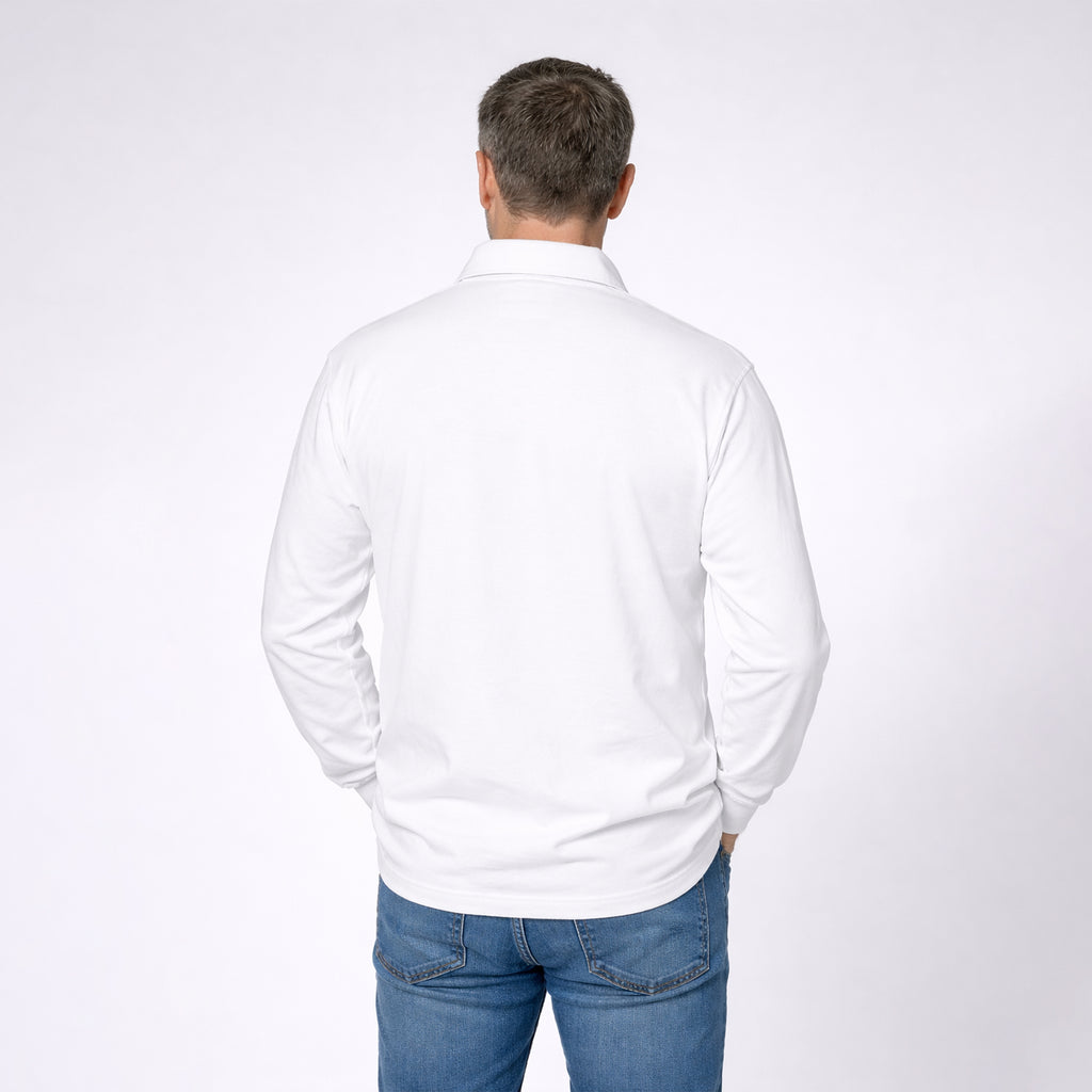 Scotland Away Retro Rugby Long Sleeve Shirt White Greaves Sports