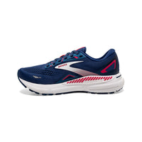 Brooks adrenaline gts 23 women's running shoe in blue / raspberry.