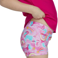 TODDLERS SHORT SLEEVE PRINTED UNICORN RASH TOP SET