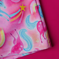 TODDLERS SHORT SLEEVE PRINTED UNICORN RASH TOP SET