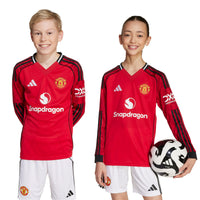 Man Utd 25/26 Home L/S Football Shirt Jnr