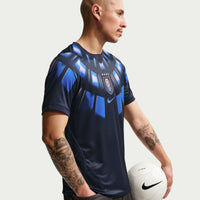 Uruguay FIFA World Cup '26 Away Football Shirt modelled by a man from the side on