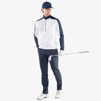 Galvin Green Dave Insula Golf Sweater in White/Navy.