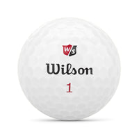 Wilson Duo soft golf balls in white.