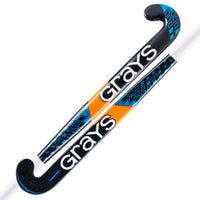Grays GR5000 Ultrabow-S hockey stuck in black, blue, and orange