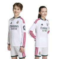 Real Madrid 26/27 Home L/S Football Shirt Jnr