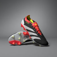adidas Predator 24 Elite FG/AG football boots in black/white/red