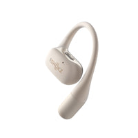 A beige pair of Shokz openfit bone conduction headphones.