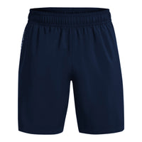 Under Armour Woven Graphic Shorts in academy blue.