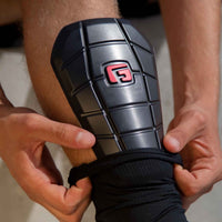 G-Form Pro S shin guards. Slip-in shin pads. Black & red