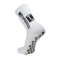 Tapedesign all round classic grip sock in white.