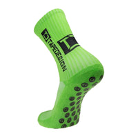 Tapedesign all round classic grip sock in neon green.