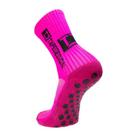 Tapedesign all round classic grip sock in neon pink.