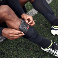 G-Form Pro S shin guards. Slip-in shin pads. Black & red