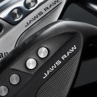 Callaway Jaws Raw black and silver golf wedges.