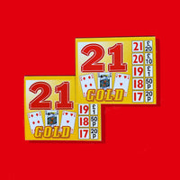 Gold 21 Fundraising Charity Night Cards