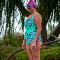 Zoggs thermal Ecofeel Scoopback women's swimsuit - Iam pattern