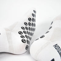 TapeDesign all round superlight grip sock in white.